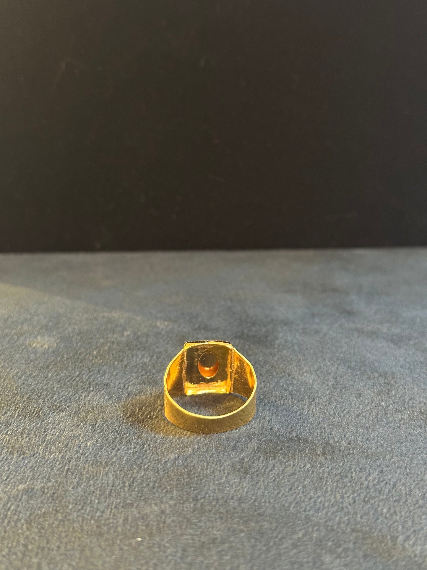 plane signet Ring – 1 Gram Gold-Plated - Size 18 to 28, 5g