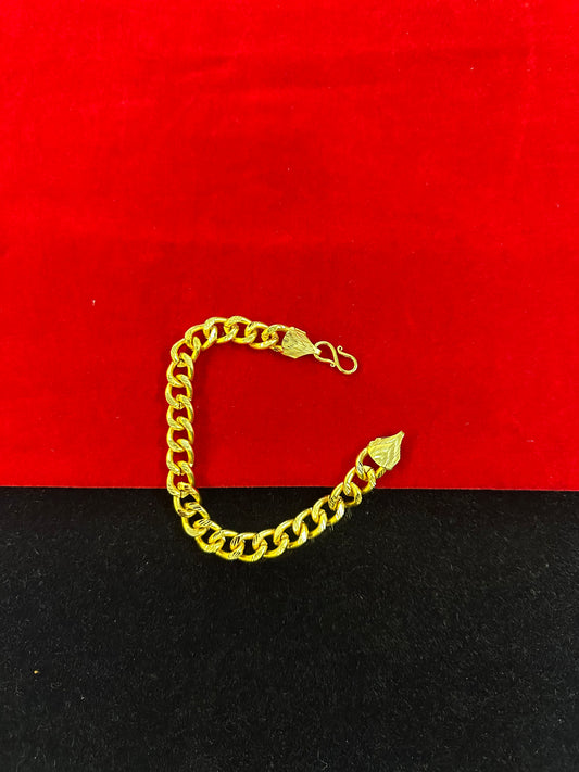 Leaf Crown Bracelet- 100 Milligram Gold Forming, 8-Inch Length, 13 Grams
