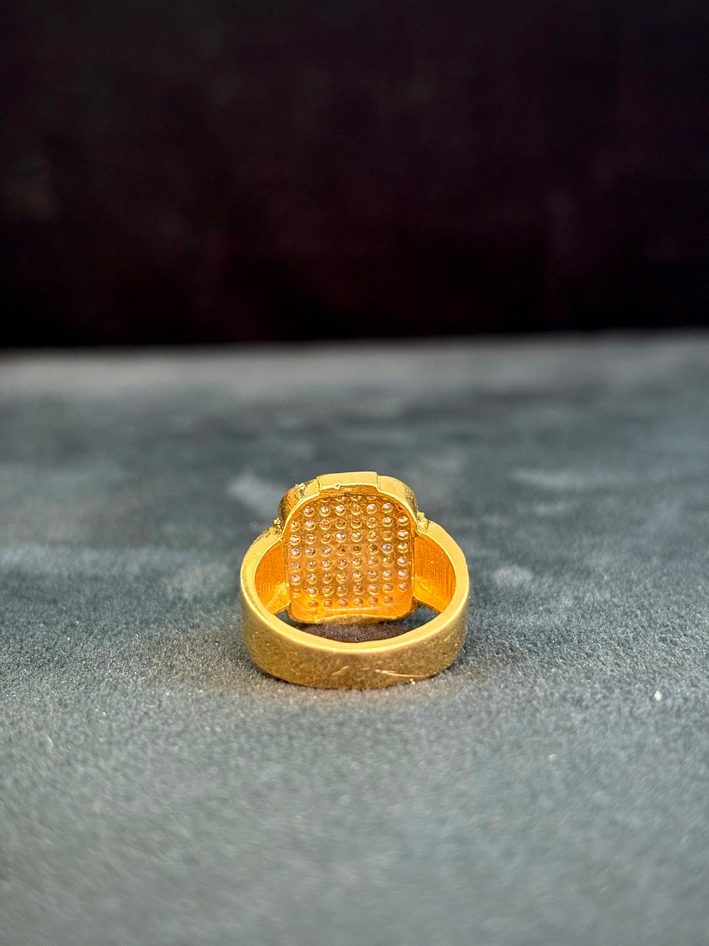 Mercedes (Dimond) Ring – 1 Gram Gold-Plated - Size 18 to 28, 4gm