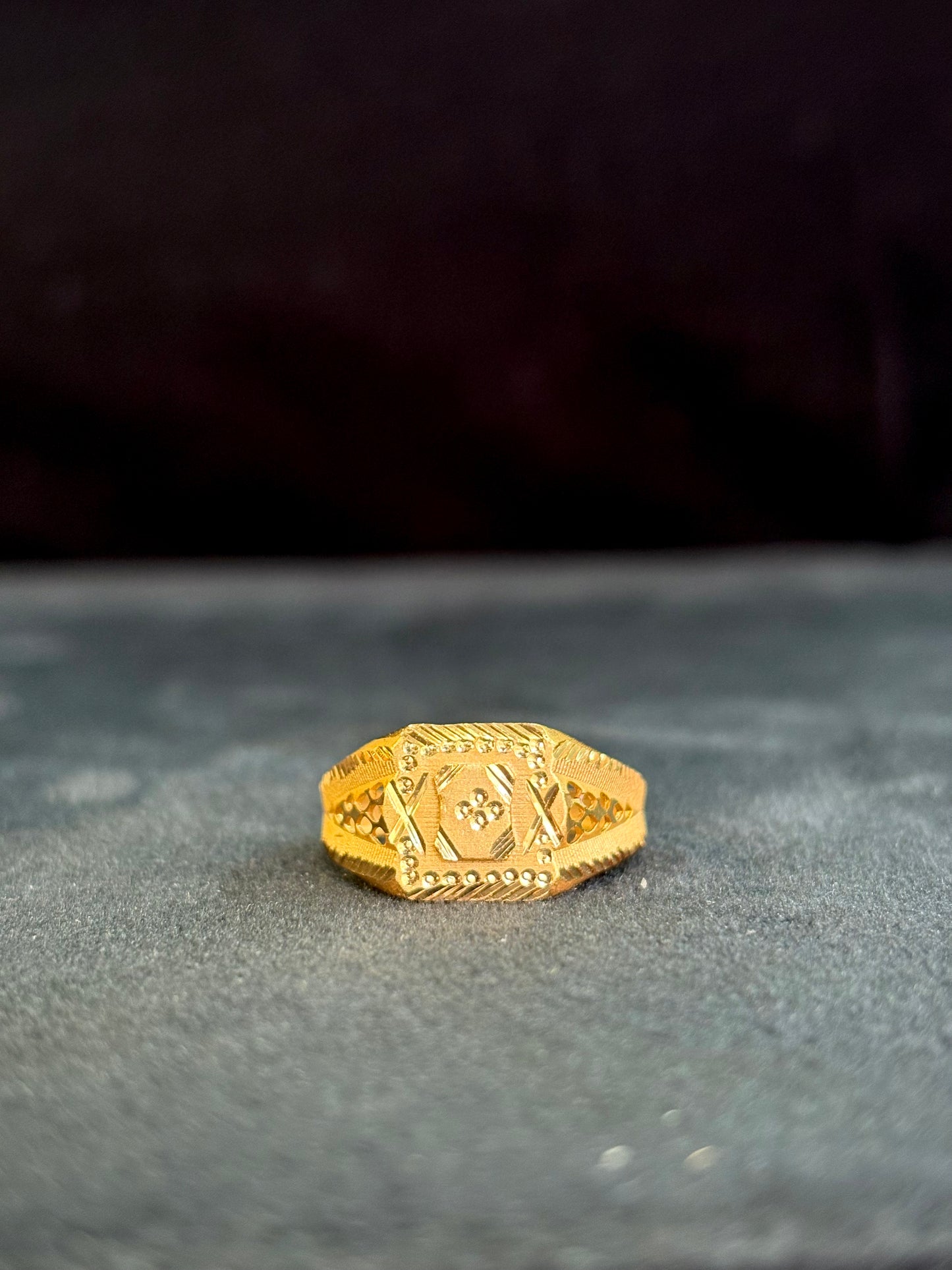 Simple Pokal Ring – 1 Gram Gold-Plated - Size 18 to 28, 4gm