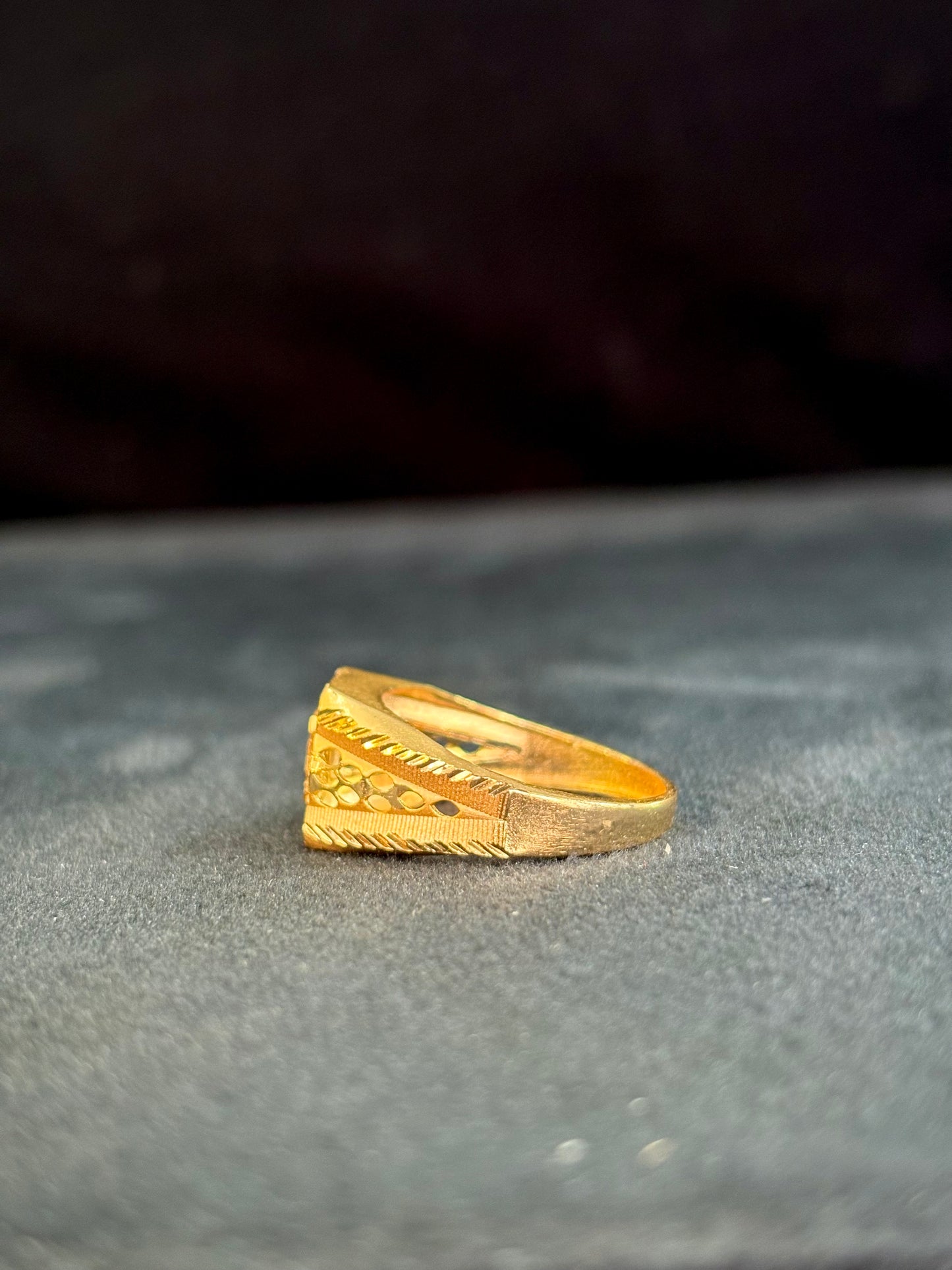 Simple Pokal Ring – 1 Gram Gold-Plated - Size 18 to 28, 4gm