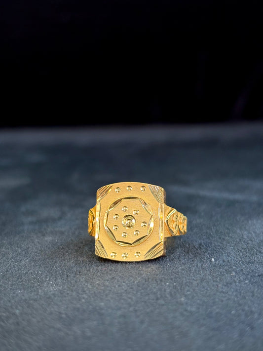 Biscuit Ring – 1 Gram Gold-Plated - Size 18 to 28, 5gm