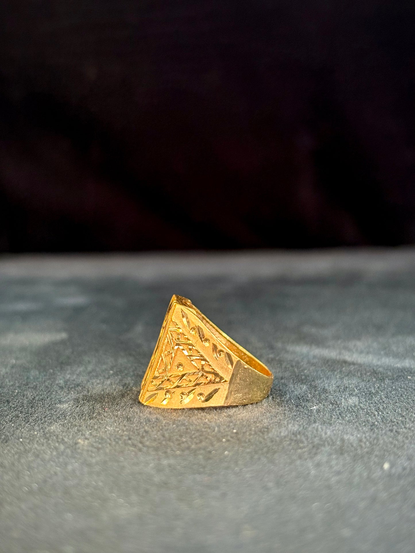 CZ Signet Ring – 1 Gram Gold-Plated - Size 18 to 28, 4g