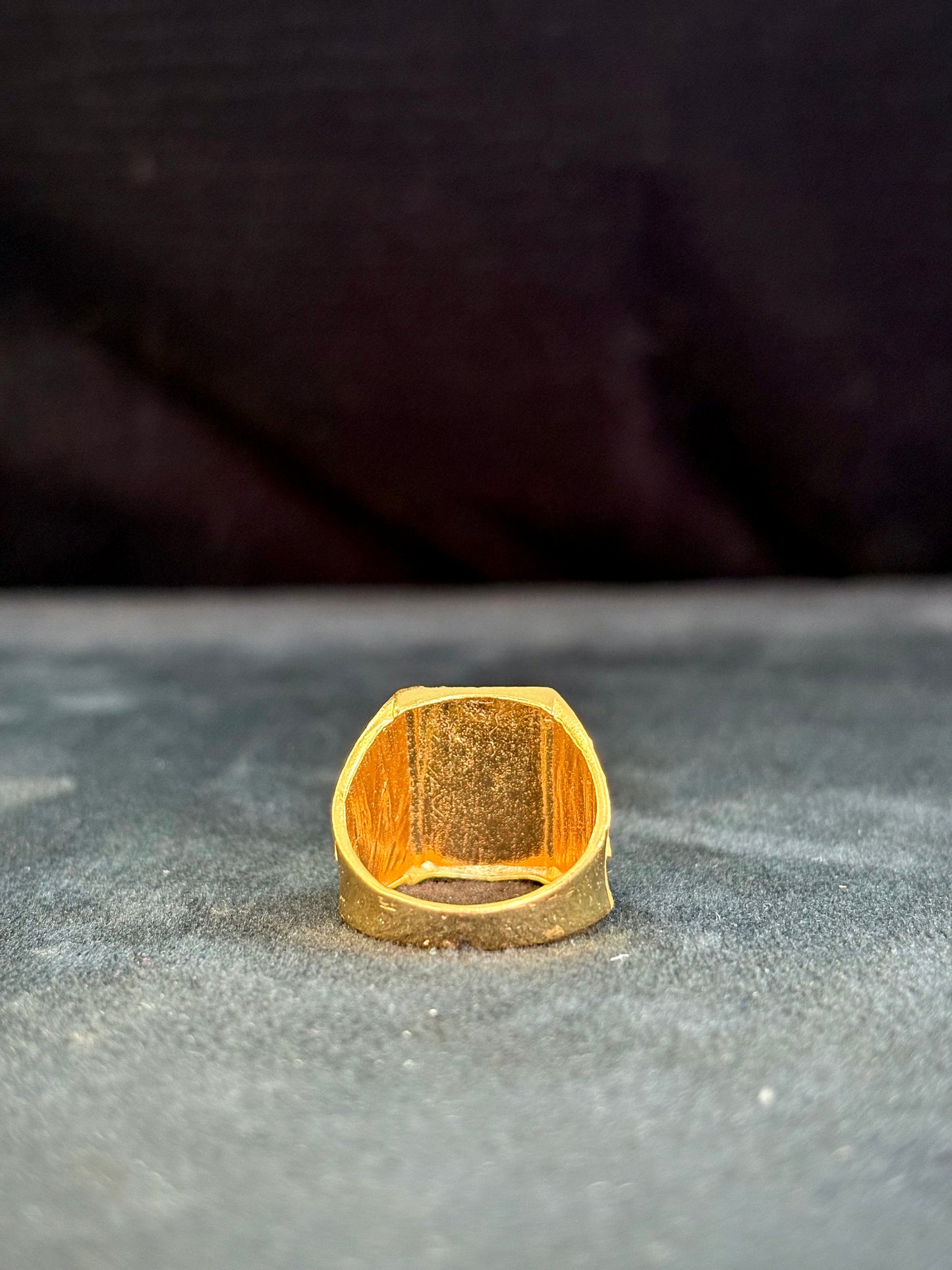 CZ Signet Ring – 1 Gram Gold-Plated - Size 18 to 28, 4g