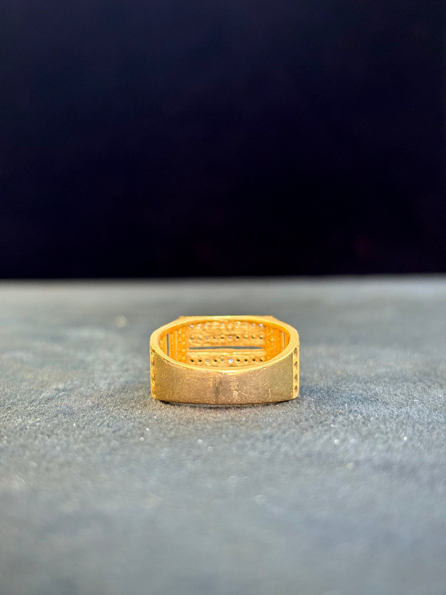 Memoir Brass CZ Ring – 1 Gram Gold-Plated - Size 18 to 28, 4g