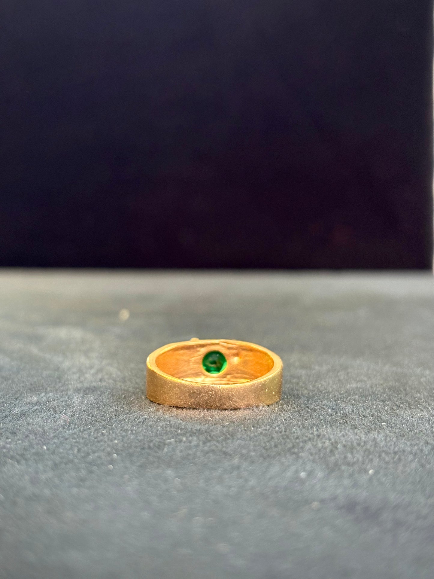 Green Diamond Ring – 1 Gram Gold-Plated - Size 18 to 28, 4gm