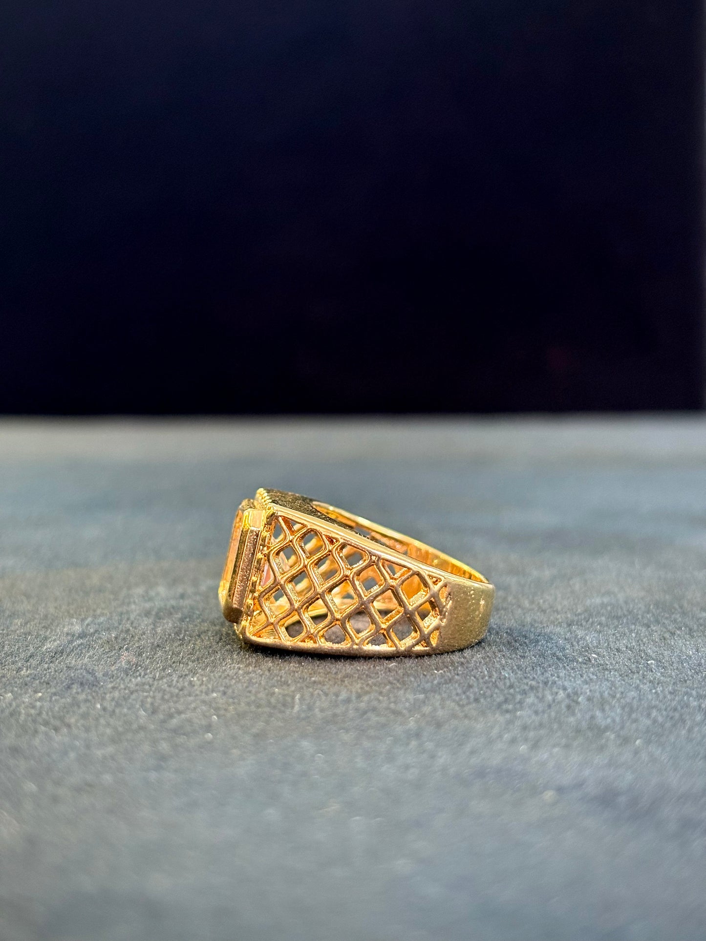 White Gemstone Ring – 1 Gram Gold-Plated - Size 18 to 28, 5g