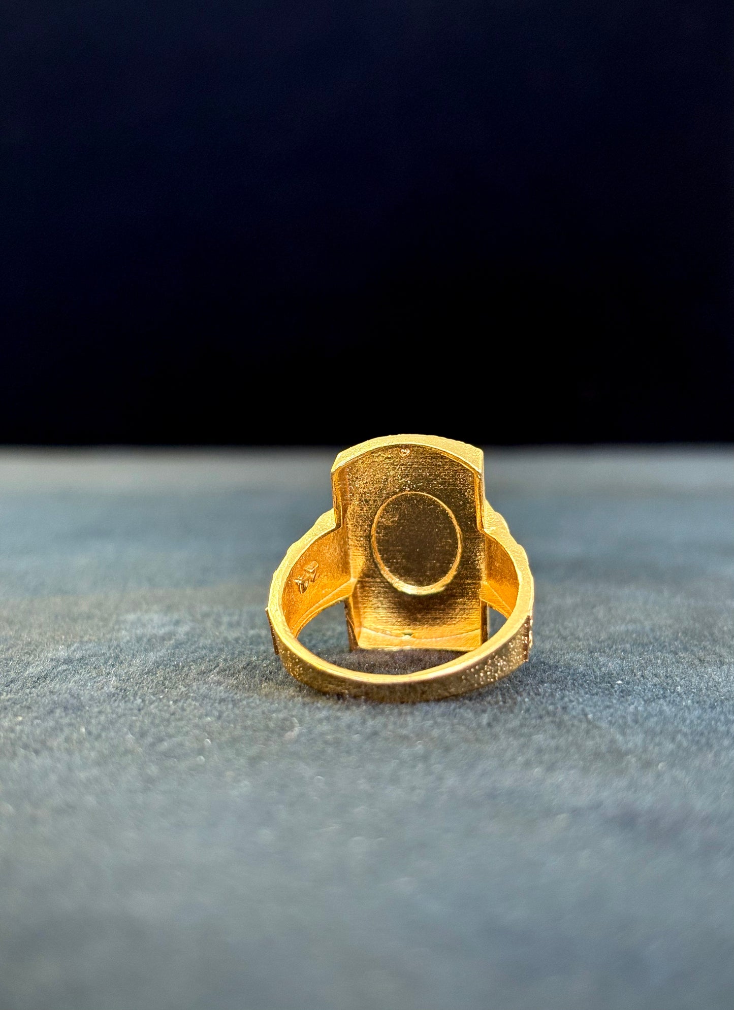 Biscuit Signet Ring – 1 Gram Gold-Plated - Size 18 to 28, 5g