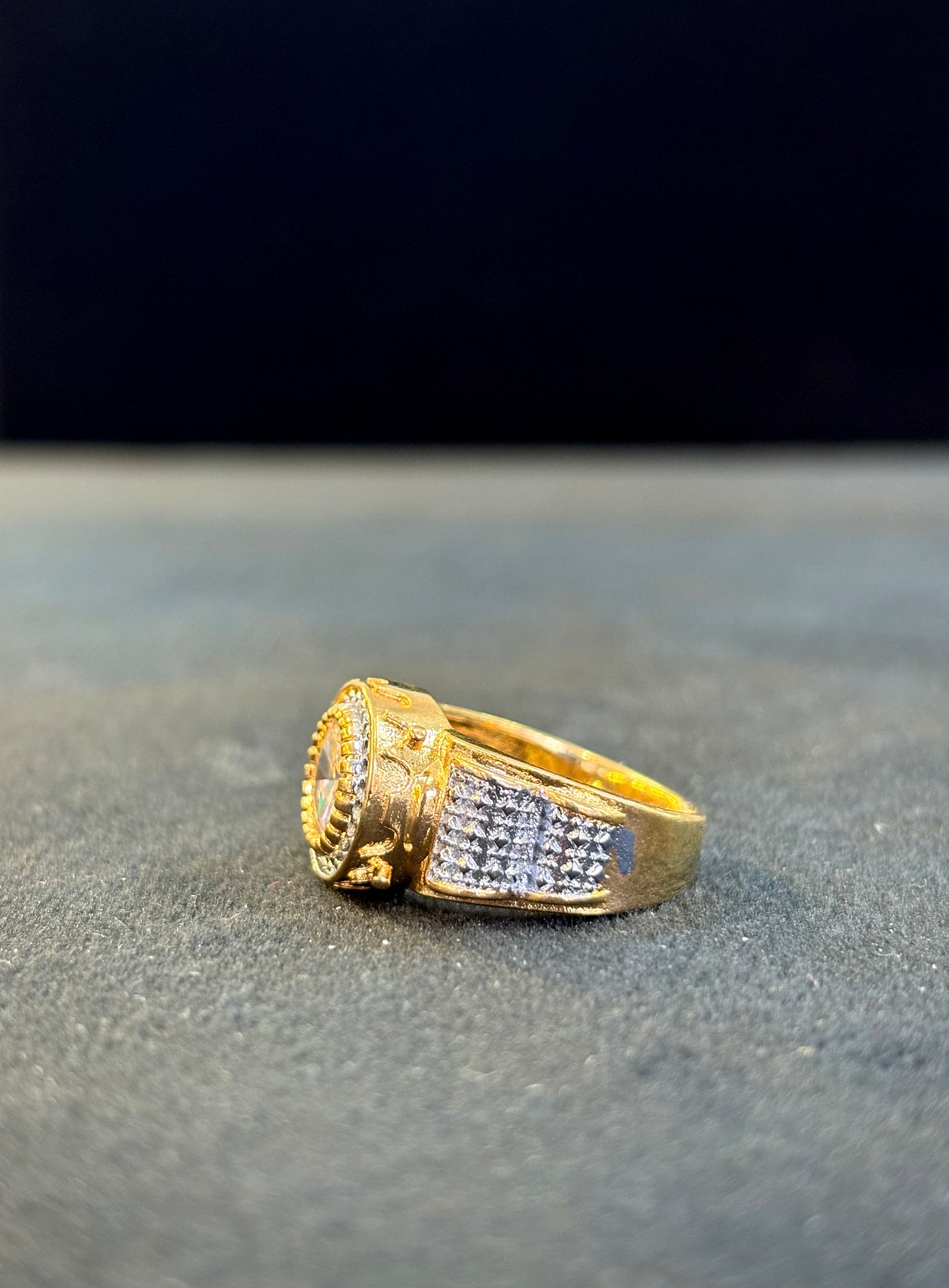 Pave Ring – 1 Gram Gold-Plated - Size 18 to 28, 5g