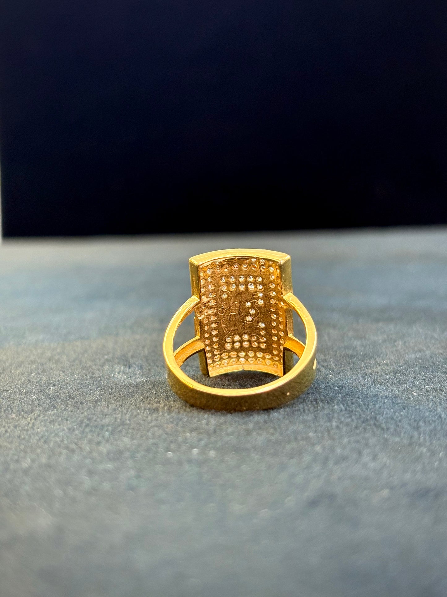 Om Diamond Ring – 1 Gram Gold-Plated - Size 18 to 28, 5g