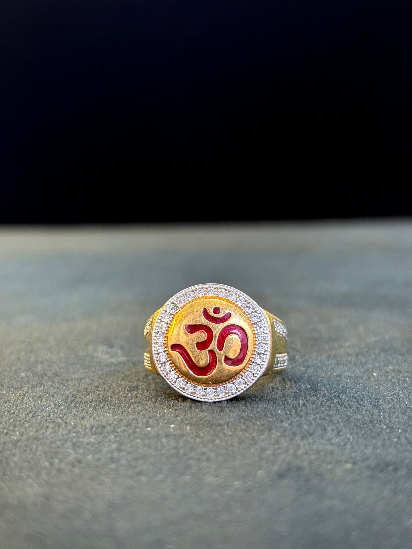 Om Ring – 1 Gram Gold-Plated - Size 18 to 28, 5g