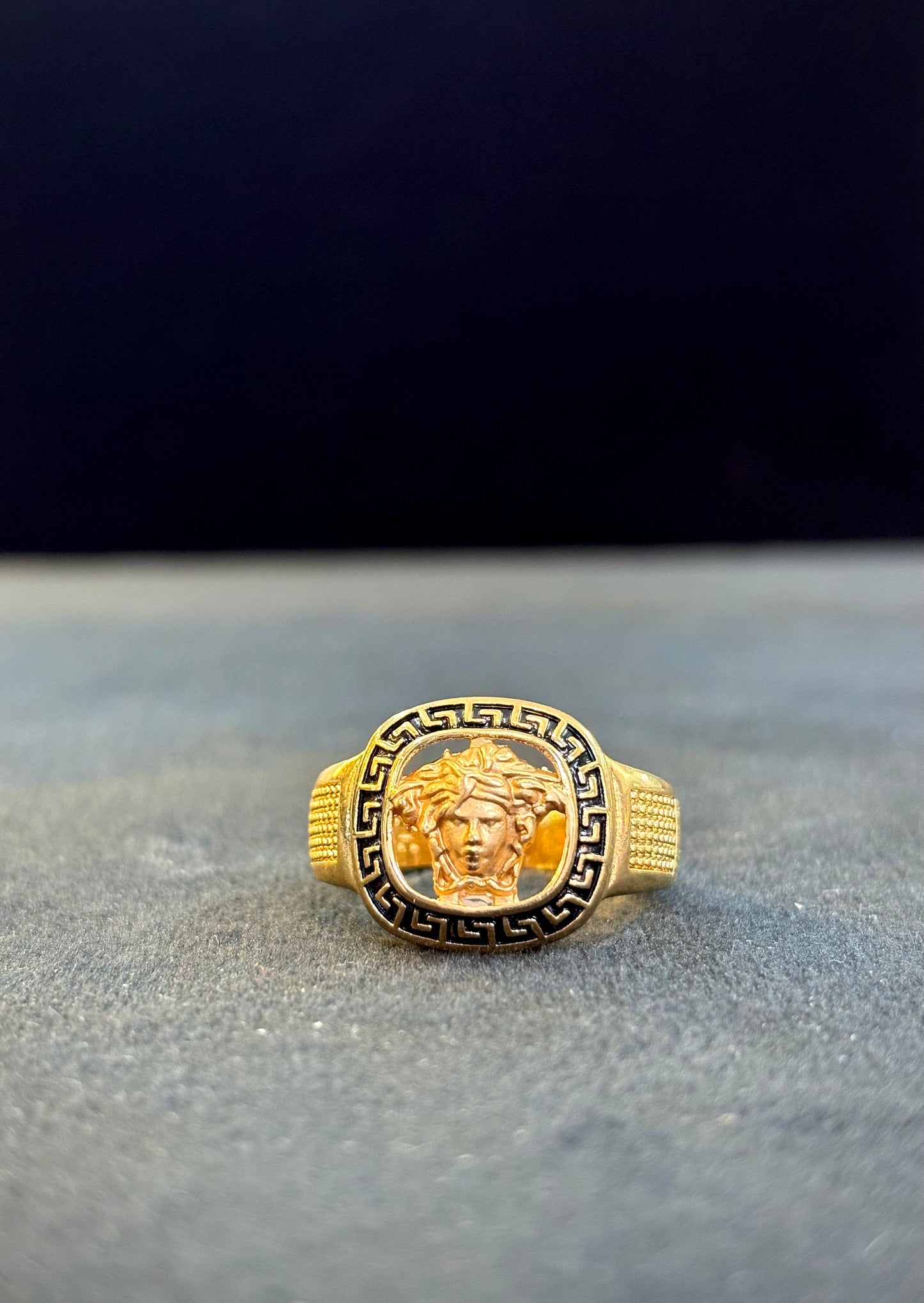 Versace Medusa Ring – 1 Gram Gold-Plated - Size 18 to 28, 5g