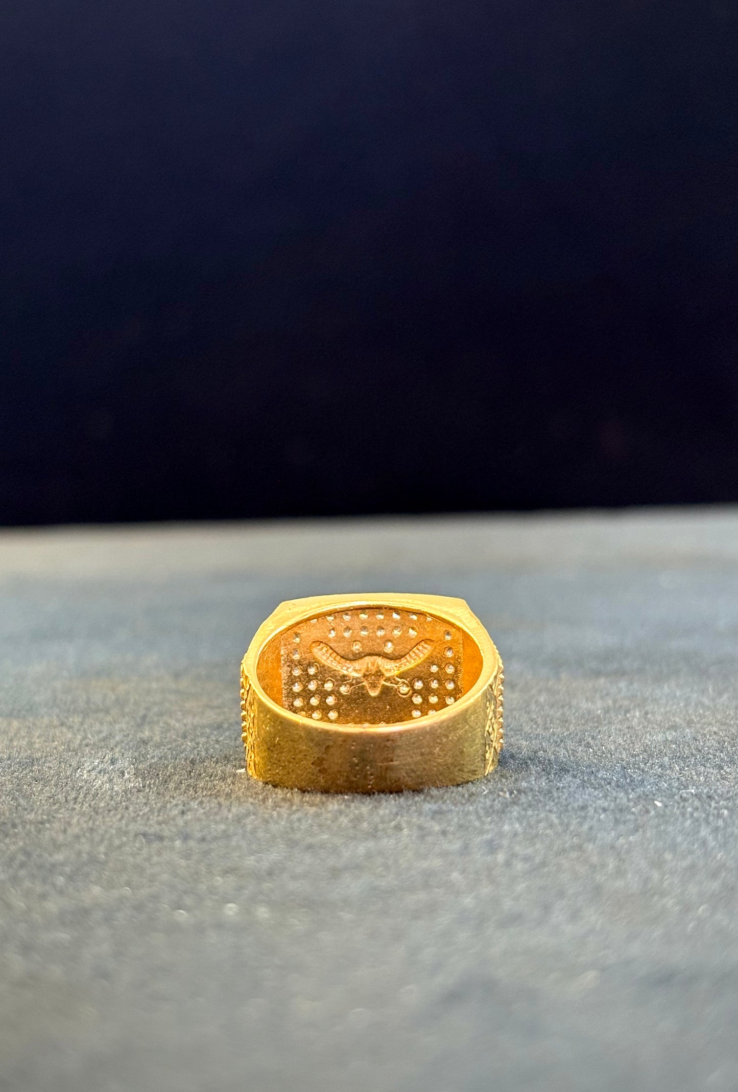 Eagle (Diamond) Ring – 1 Gram Gold-Plated - Size 18 to 28, 5g
