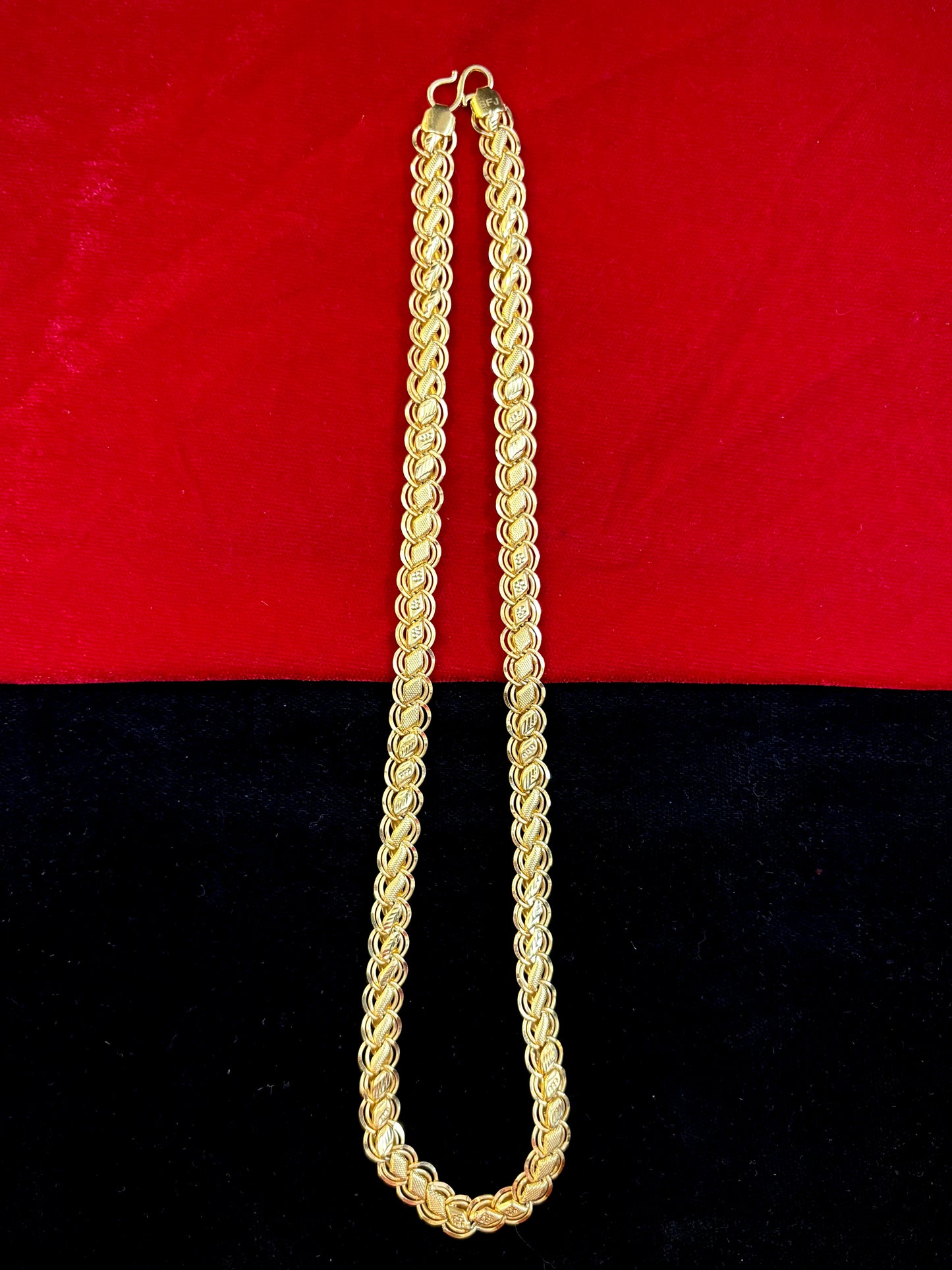 Lotus Chain - 1 Gram Gold Plated - 150 Milligram Gold Forming, 20-Inch Length, 20gm