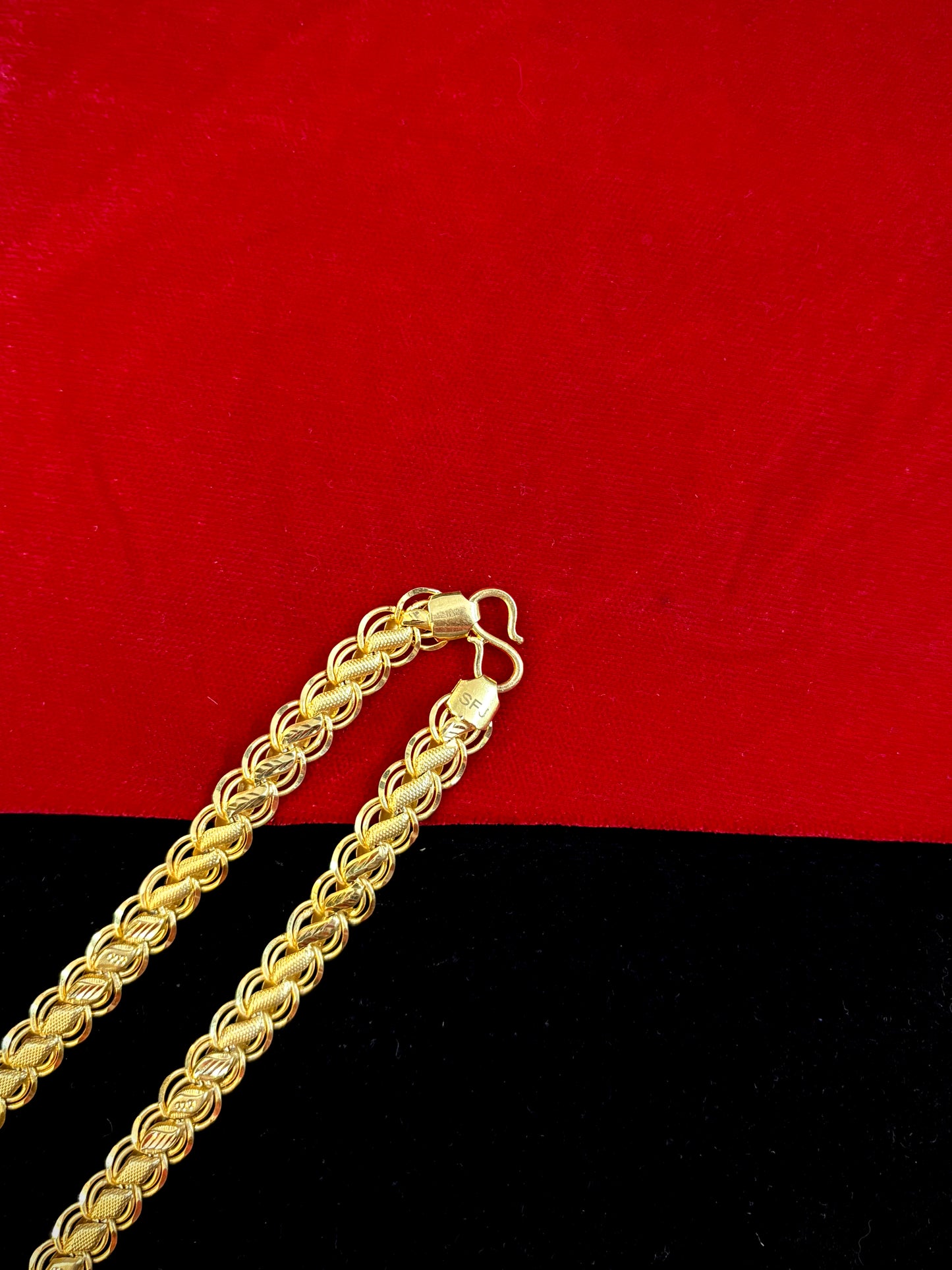 Lotus Chain - 1 Gram Gold Plated - 150 Milligram Gold Forming, 20-Inch Length, 20gm