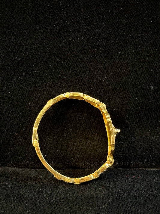 Ashok Stambh Kada - 200 Milligram Gold Forming - 1 Gram Gold Plated - 32g