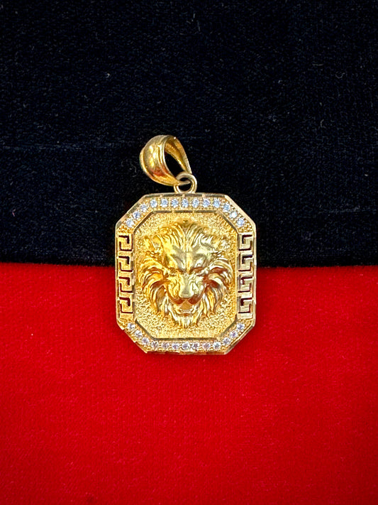 Diamond Sher Pendant - 1 Gram Gold-Plated Men's Pendant – 50mg Gold Forming, 7g