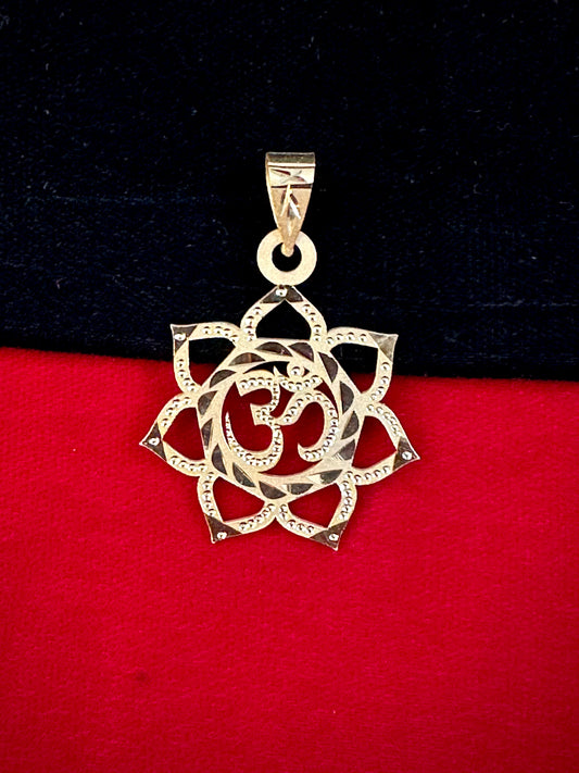 Zigzag Om Pendant - 1 Gram Gold-Plated Men's – 50mg Gold Forming, 5g