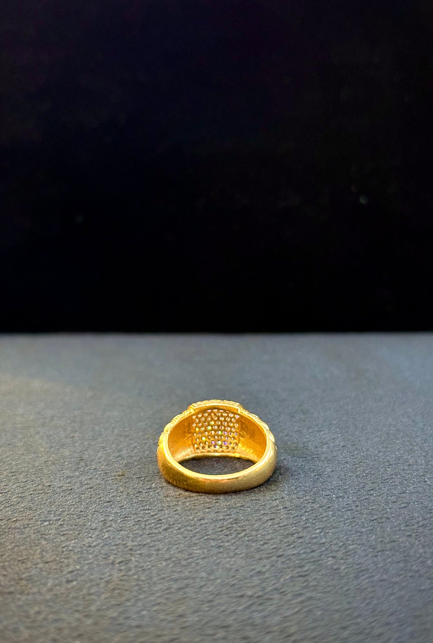 Cubic Diamond Ring – 1 Gram Gold-Plated - Size 18 to 28, 4g