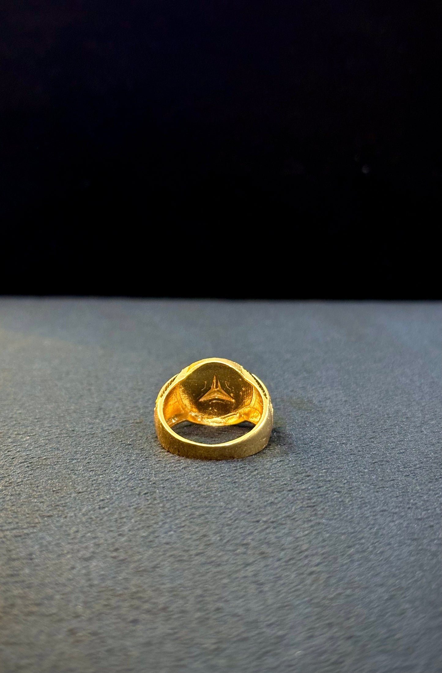Tristar Ring – 1 Gram Gold-Plated - Size 18 to 28, 4g