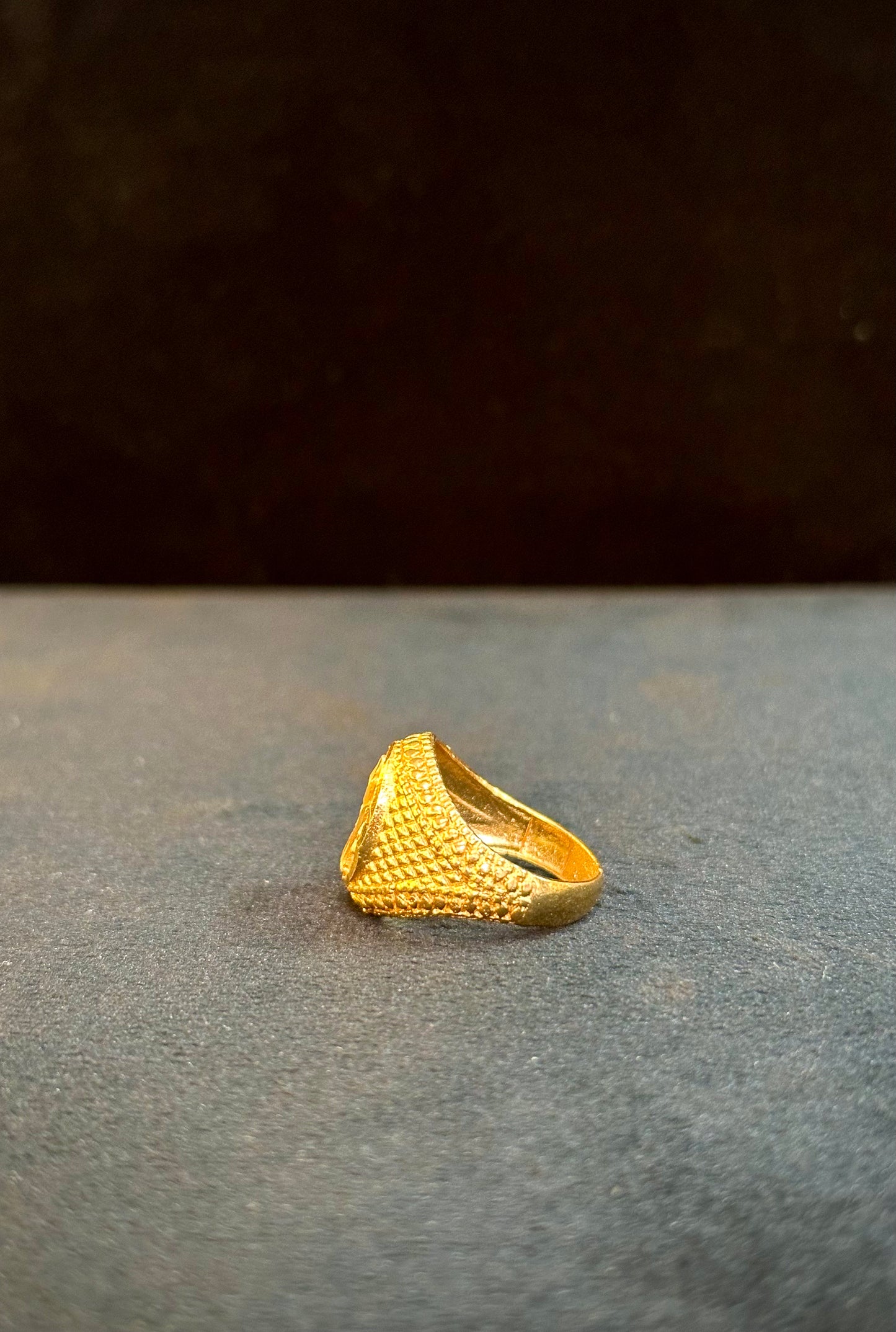 Mundari Signet Ring – 1 Gram Gold-Plated - Size 18 to 28, 4g