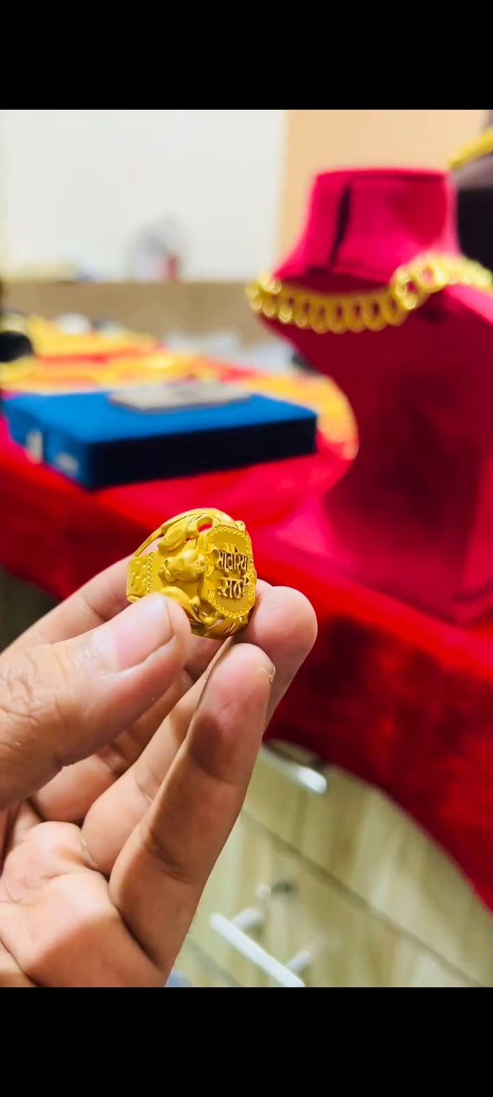 SAWARIYA SETH JI Ring – 1 Gram Gold-Plated -FREE Size , 4g