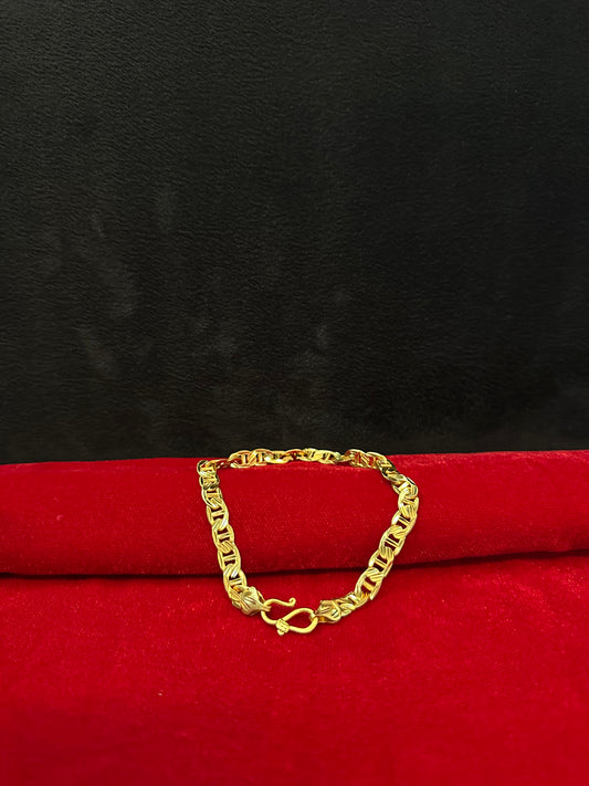 Golden Emperor Bracelet- 150 Milligram Gold Forming, 8-Inch Length, 10 Grams