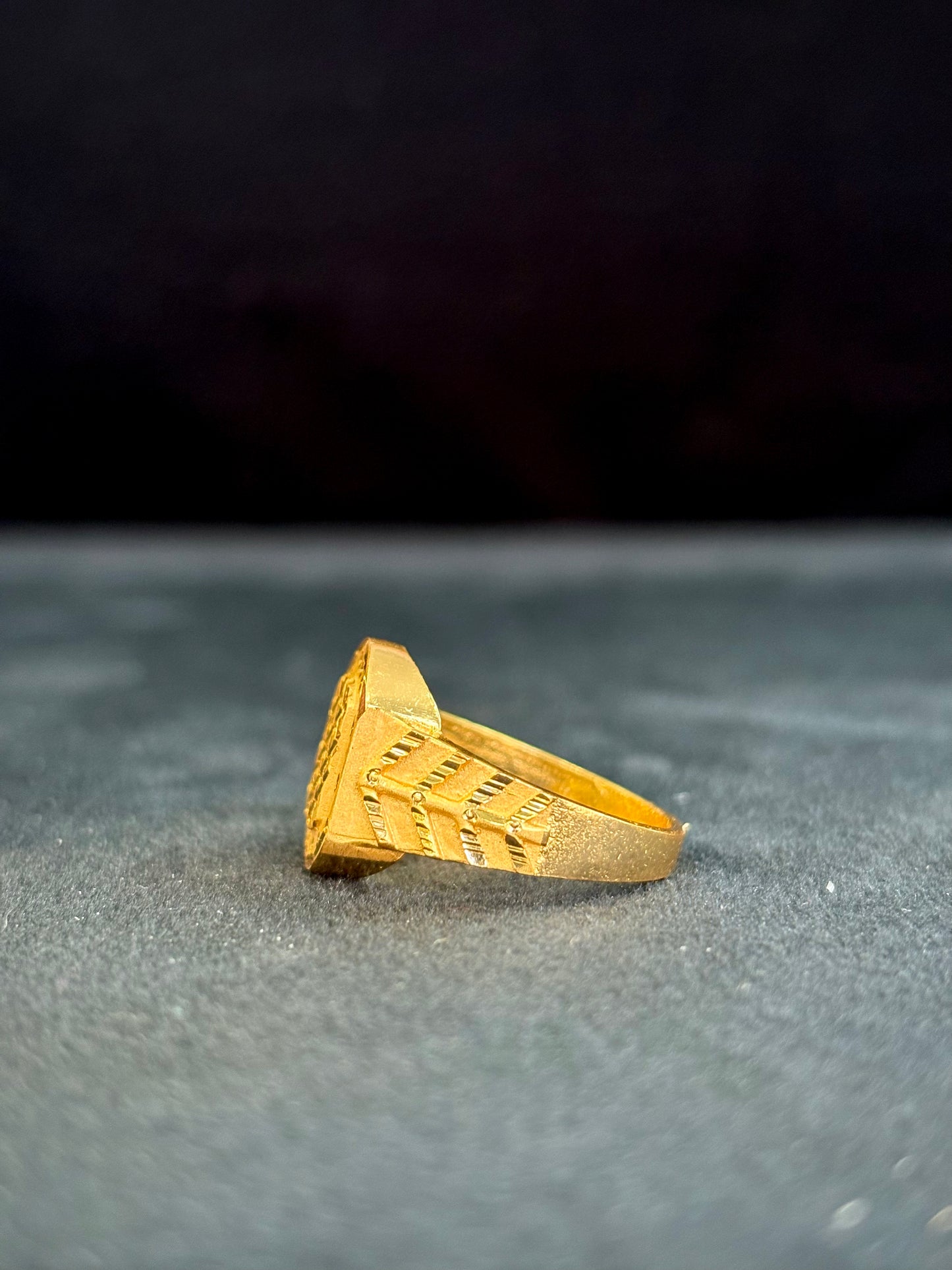 Signet (Box) Ring – 1 Gram Gold-Plated - Size 18 to 28, 4gm