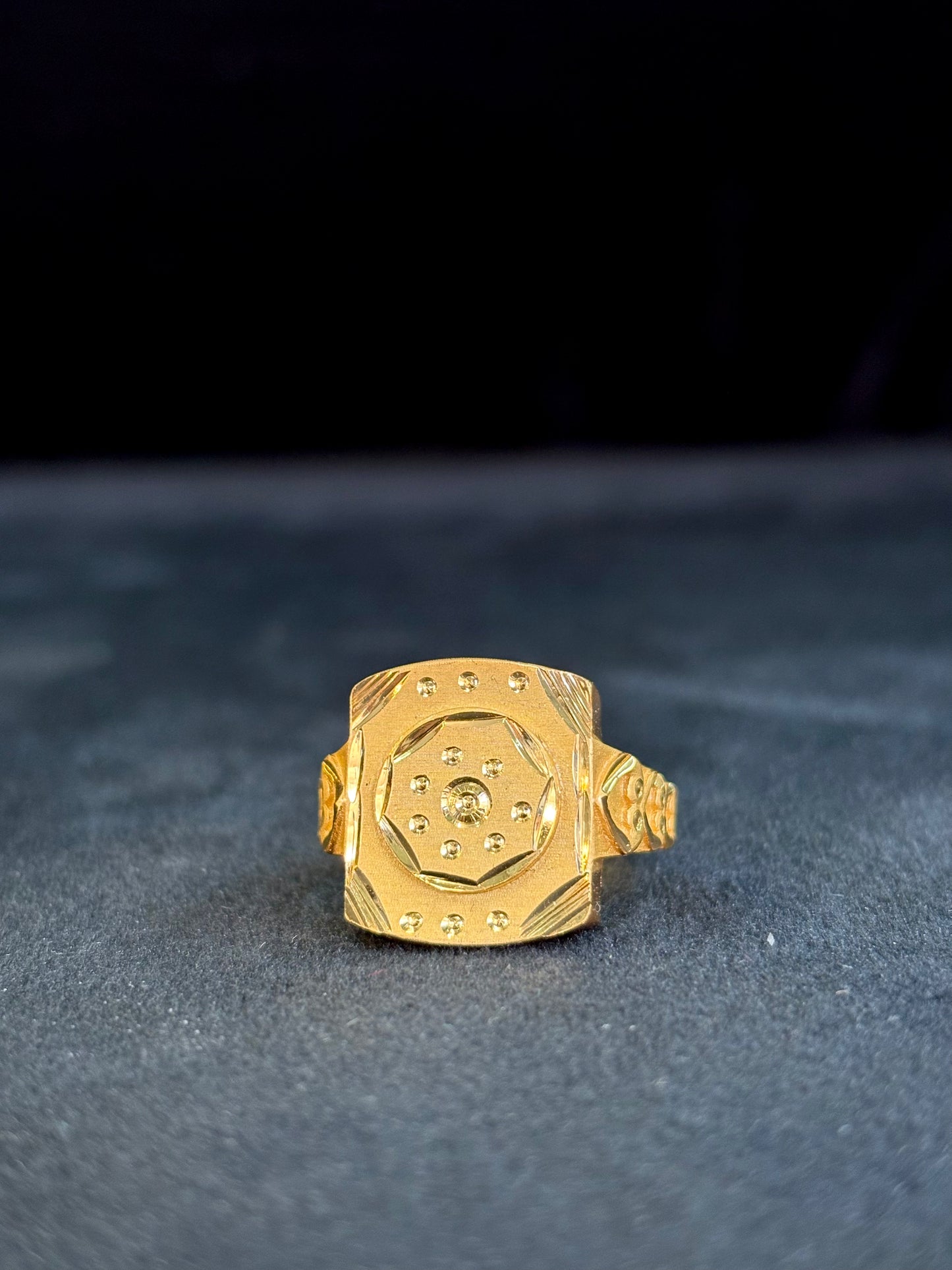 Biscuit Ring – 1 Gram Gold-Plated - Size 18 to 28, 5gm