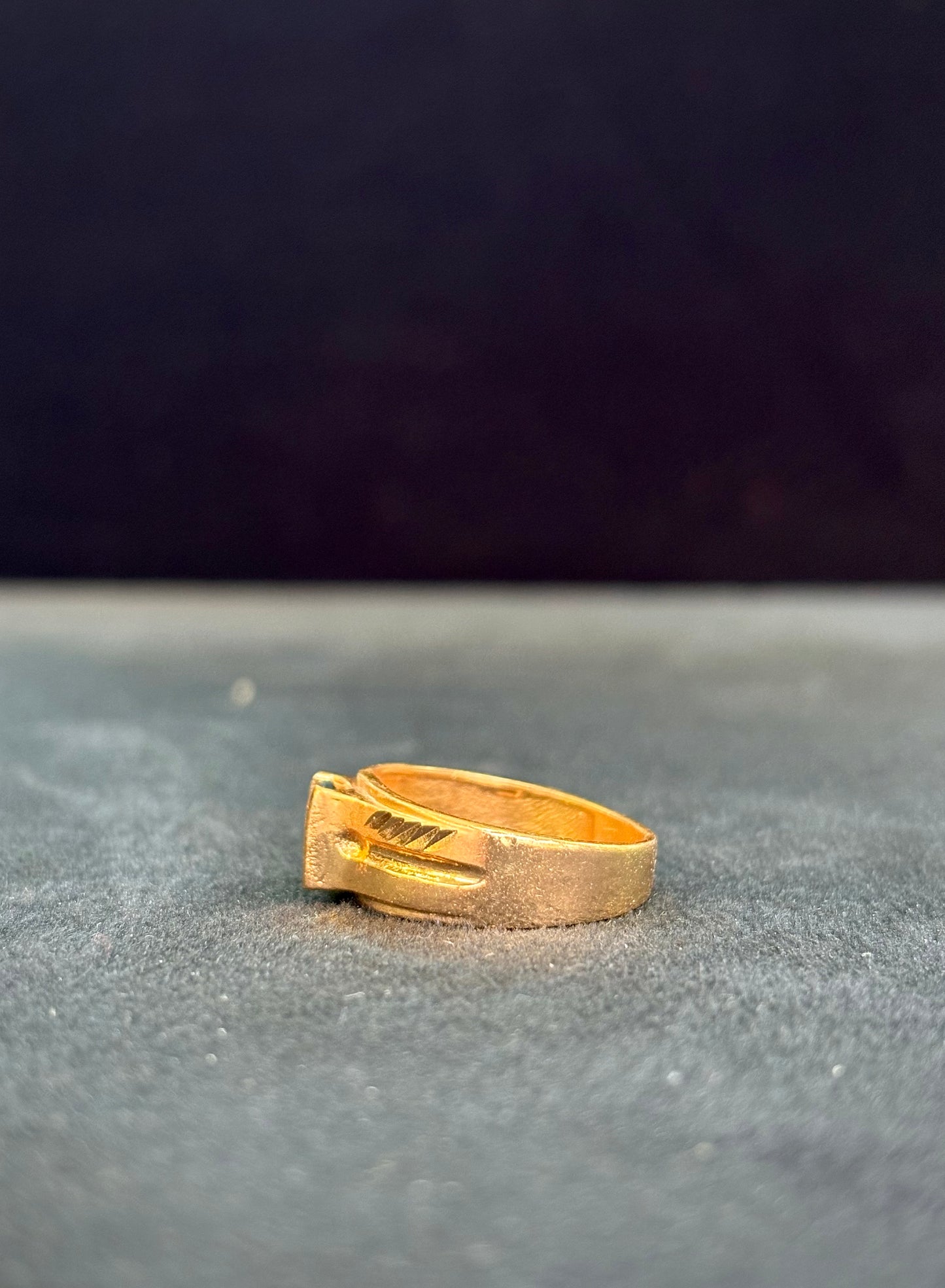 Green Diamond Ring – 1 Gram Gold-Plated - Size 18 to 28, 4gm