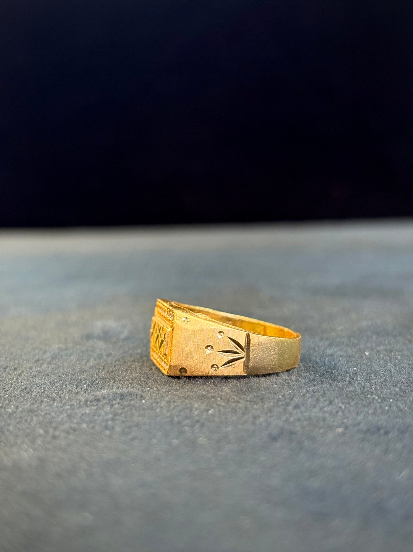 Signet Ring – 1 Gram Gold-Plated - Size 18 to 28, 4g