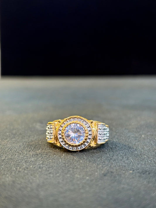 Pave Ring – 1 Gram Gold-Plated - Size 18 to 28, 5g