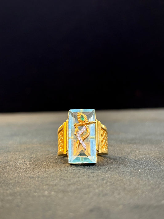 Lord Krishna Ring – 1 Gram Gold-Plated - Size 18 to 28, 7g