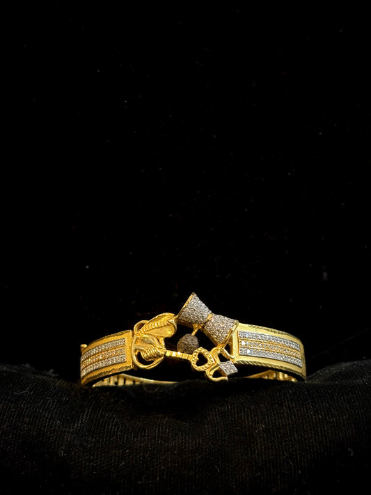 Mahadev Damaru Kada - 200 Milligram Gold Forming - 1 Gram Gold Plated - 28 Grams