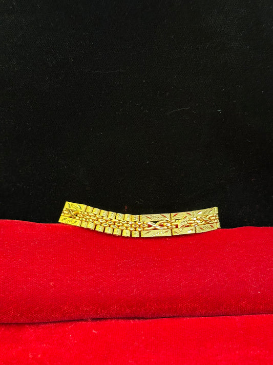 Rajwadi Box Bracelet- 200 Milligram Gold Forming, 8-Inch Length, 25 Grams