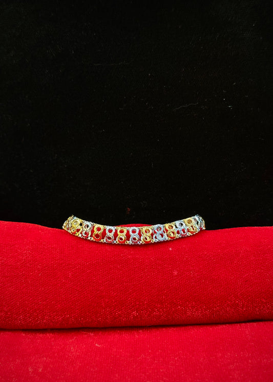 Phoolmala  Bracelet- 100 Milligram Gold Forming, 8-Inch Length, 14 Grams