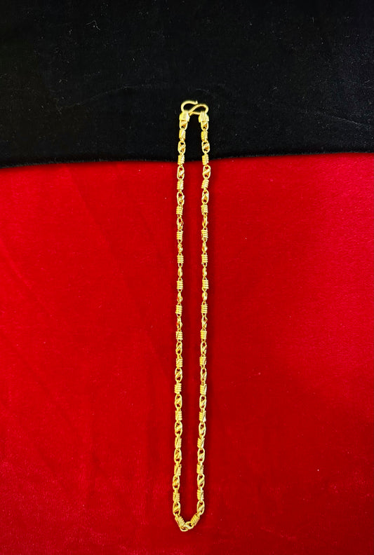 Regal Swirl Chain – 150 Milligram Gold Forming, 18-22 Inch Length, 17g