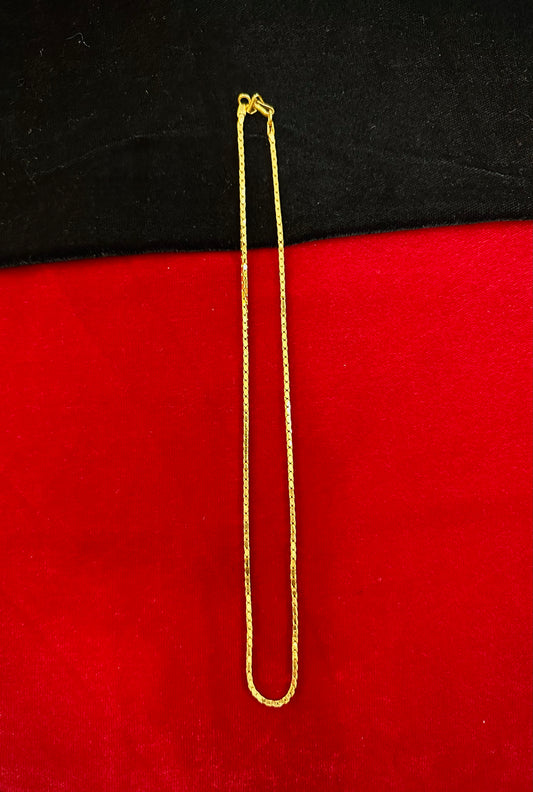 Box Chain – 150 Milligram Gold Forming, 18-22 Inch Length, 17g