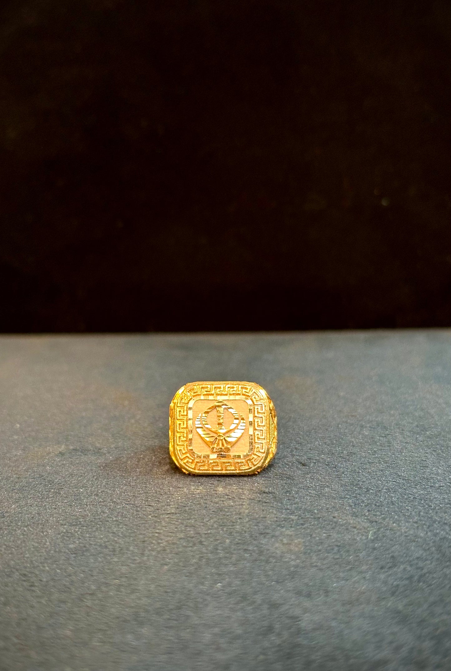 Khanda Ring – 1 Gram Gold-Plated - Size 18 to 28, 5g