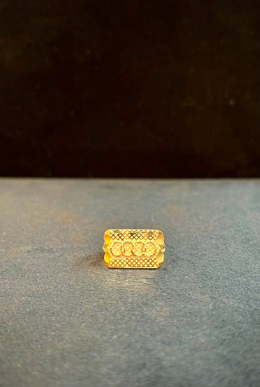 Audi Band Ring – 1 Gram Gold-Plated - Size 18 to 28, 4g