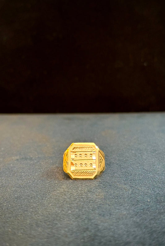 Bravix Ring – 1 Gram Gold-Plated - Size 18 to 28, 4g