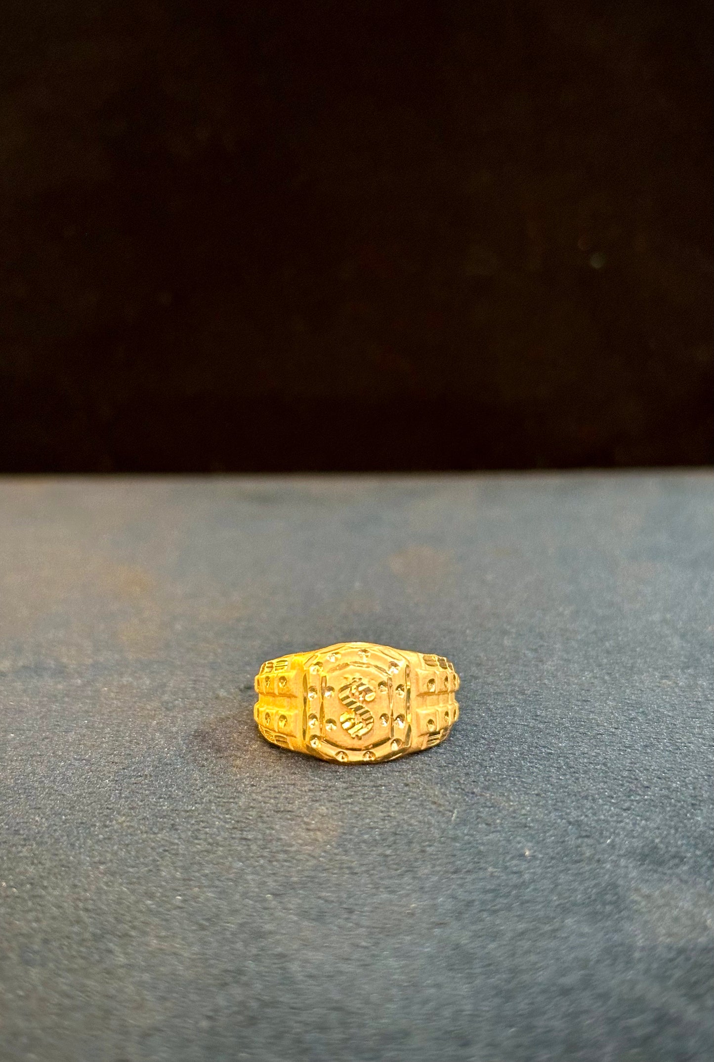 Dollar Ring – 1 Gram Gold-Plated - Size 18 to 28, 4g