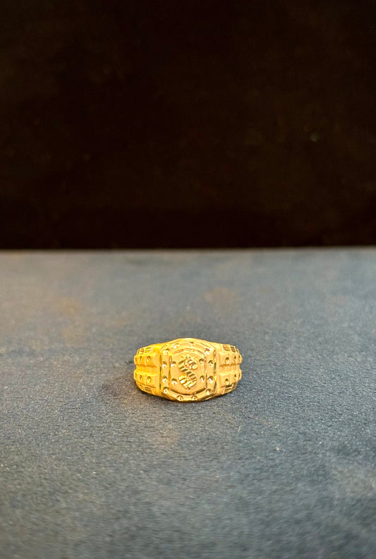 Dollar Ring – 1 Gram Gold-Plated - Size 18 to 28, 4g