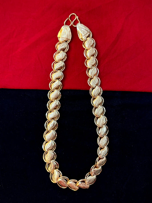 (Big) Lotus Chain - 1 Gram Gold Plated - 300 Milligram Gold Forming, 20-Inch Length, 55gm