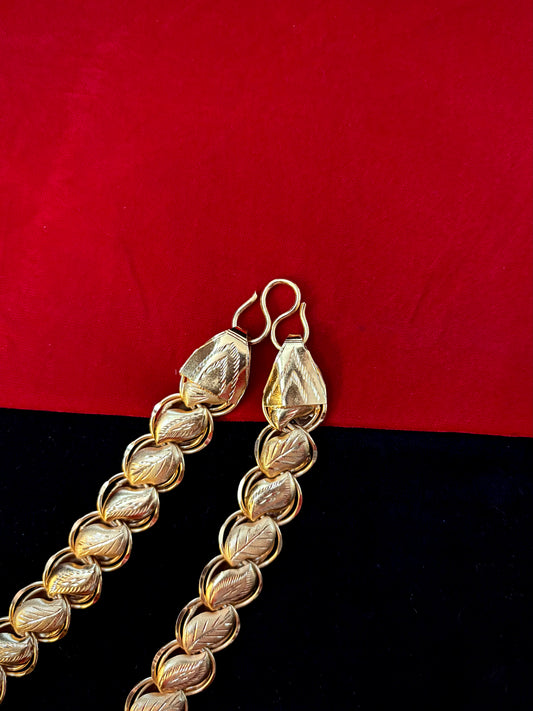 (Big) Lotus Chain - 1 Gram Gold Plated - 300 Milligram Gold Forming, 20-Inch Length, 55gm